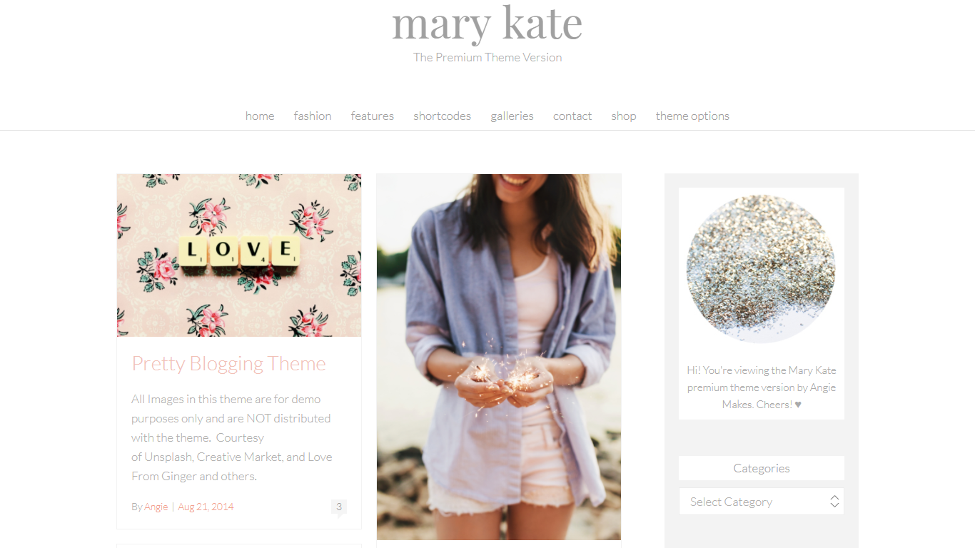 fashion theme by mary kate