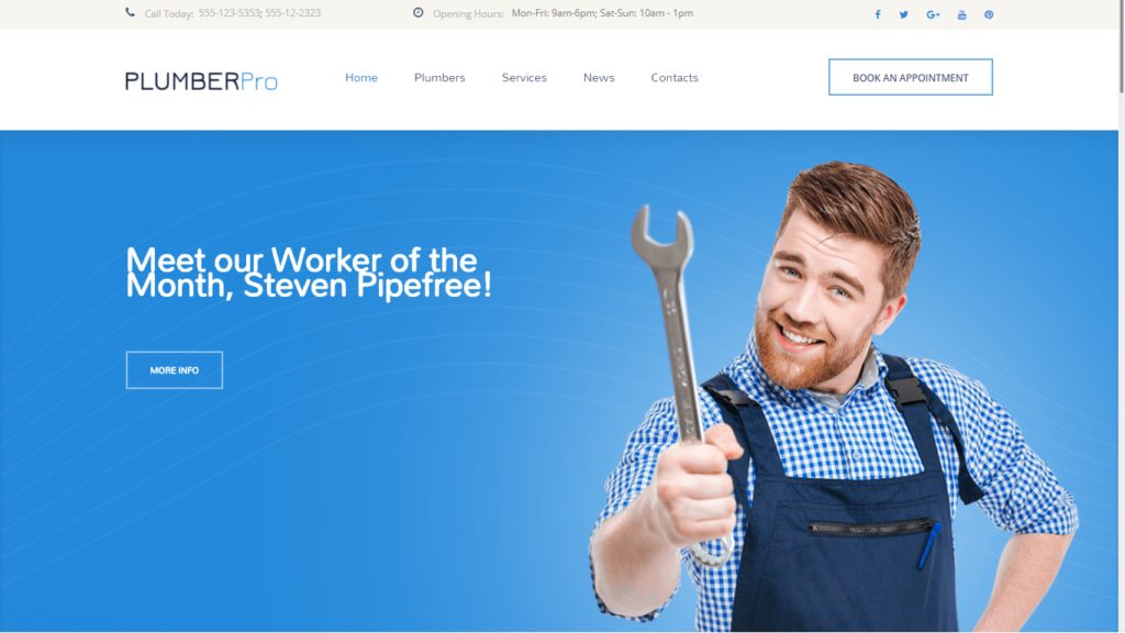 Free Plumbing Website Templates