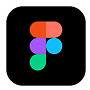 Figma app icon with colored shapes on a black rounded square