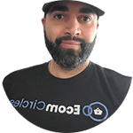 PPC 47 Bearded man wearing a black cap and Ecom Circles t-shirt
