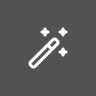 White Label Websites 28 Magic wand icon with sparkles on a dark gray background