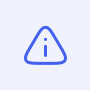 White Label Websites 7 Blue triangular warning sign icon with an information dot