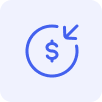 White Label Websites 14 Blue circular arrow icon enclosing a dollar sign