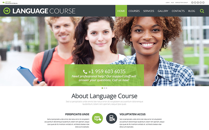 Education Wordpress Themes: Top 15 to Launch an Educational Website 203 Language Course WordPress Theme