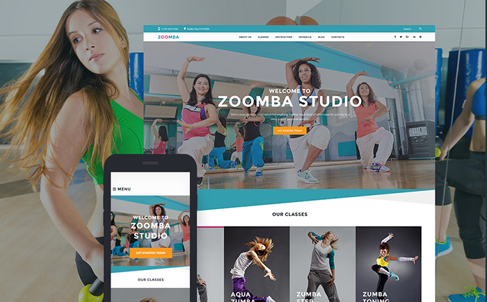 Education Wordpress Themes: Top 15 to Launch an Educational Website 197 Zoomba - Zoomba Dance Studio WordPress Theme