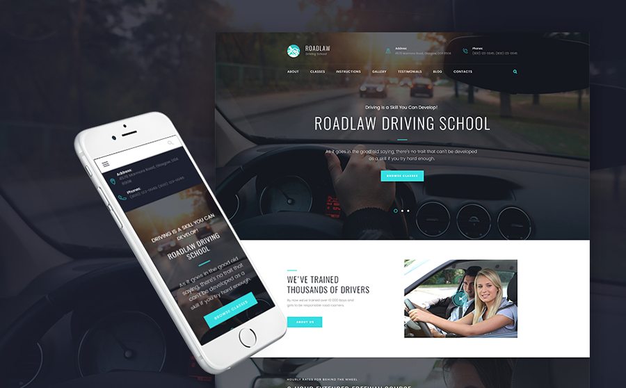 Education Wordpress Themes: Top 15 to Launch an Educational Website 188 Driving School WP Theme
