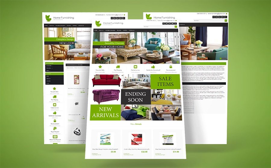 Top eBay Website Templates: Use Them To Increase Your Sales 32 Home Furnishing EBay Template