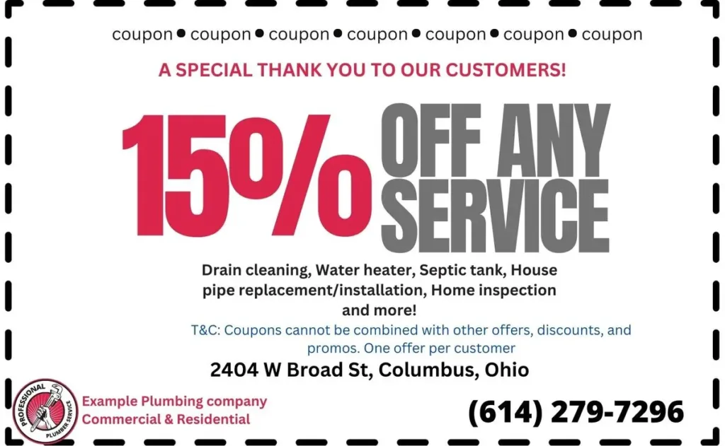 Top 12 Plumber Marketing Tips To Attract More Customers 46 Coupon2- Plumber marketing
