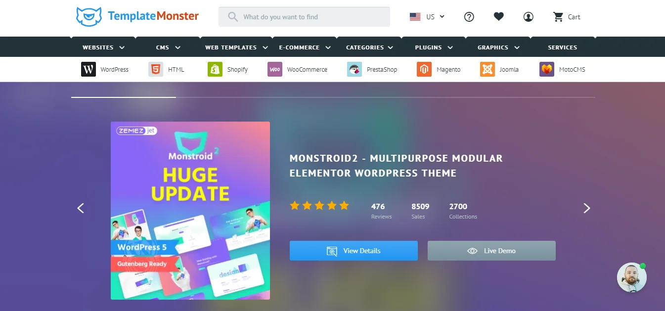 15 Places to Sell Your WordPress Themes Online 88 Template Monster optimized