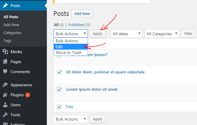 Wordpress Trackbacks and Pingbacks: A Beginner's Primer 34 WordPress Bulk Edit