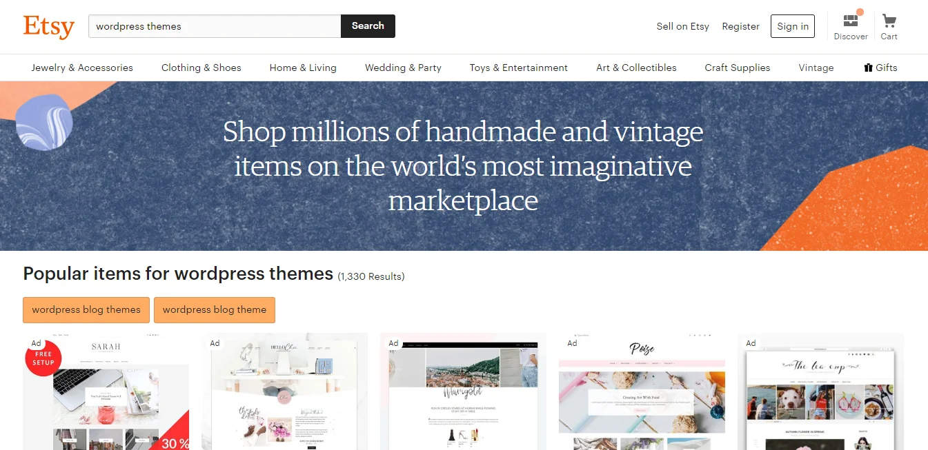 15 Places to Sell Your WordPress Themes Online 90 etsy optimized