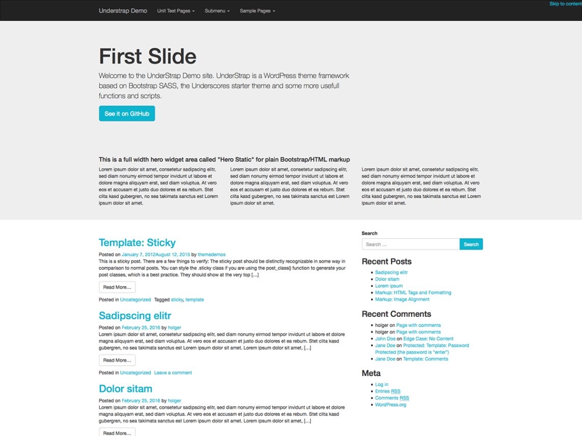 Understrap Theme