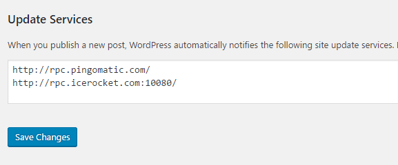 Accidentally Discourage Search Engines From Indexing Your Site? - FIX 18 wordpress update services