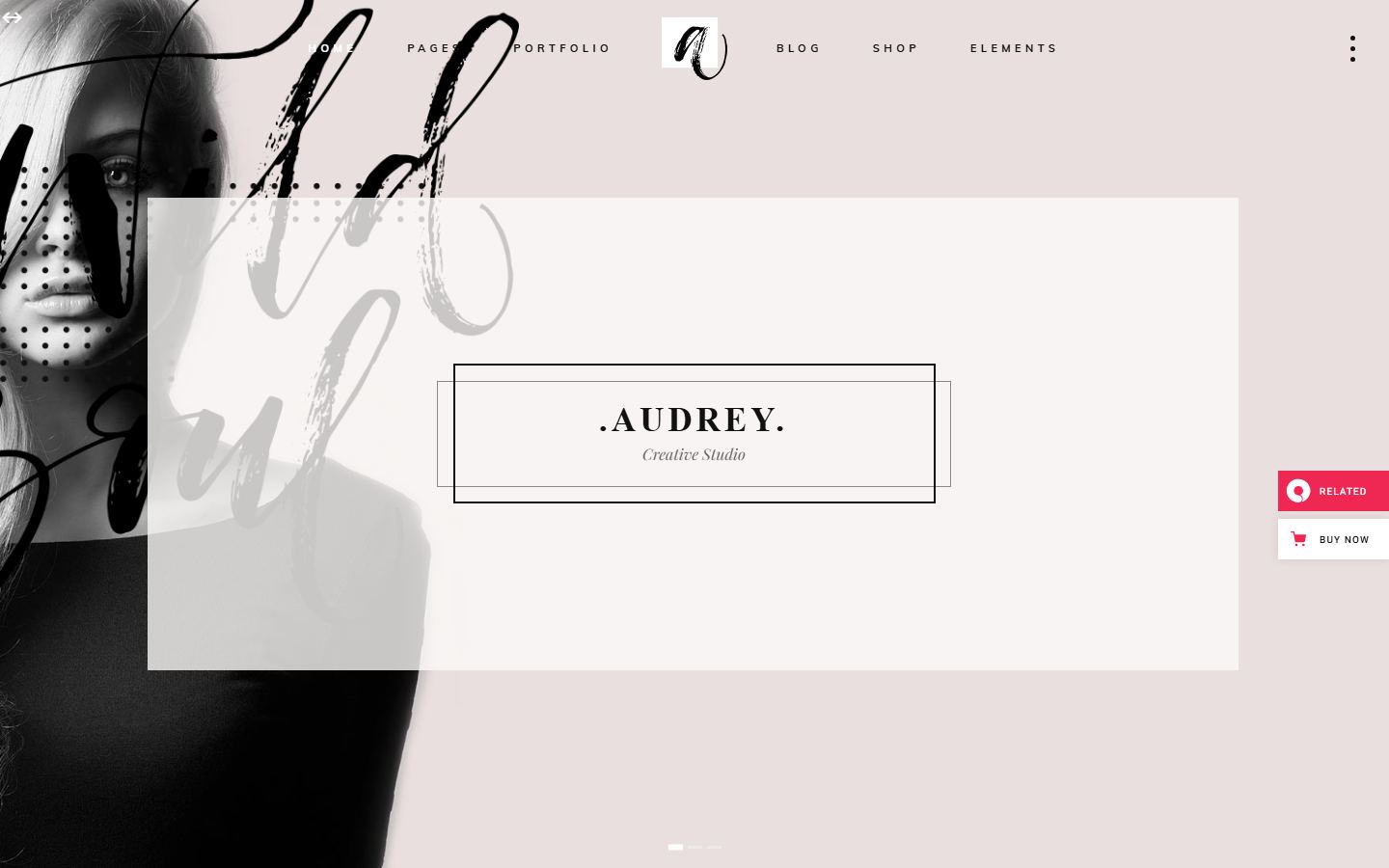Audrey fashion WordPress theme homepage