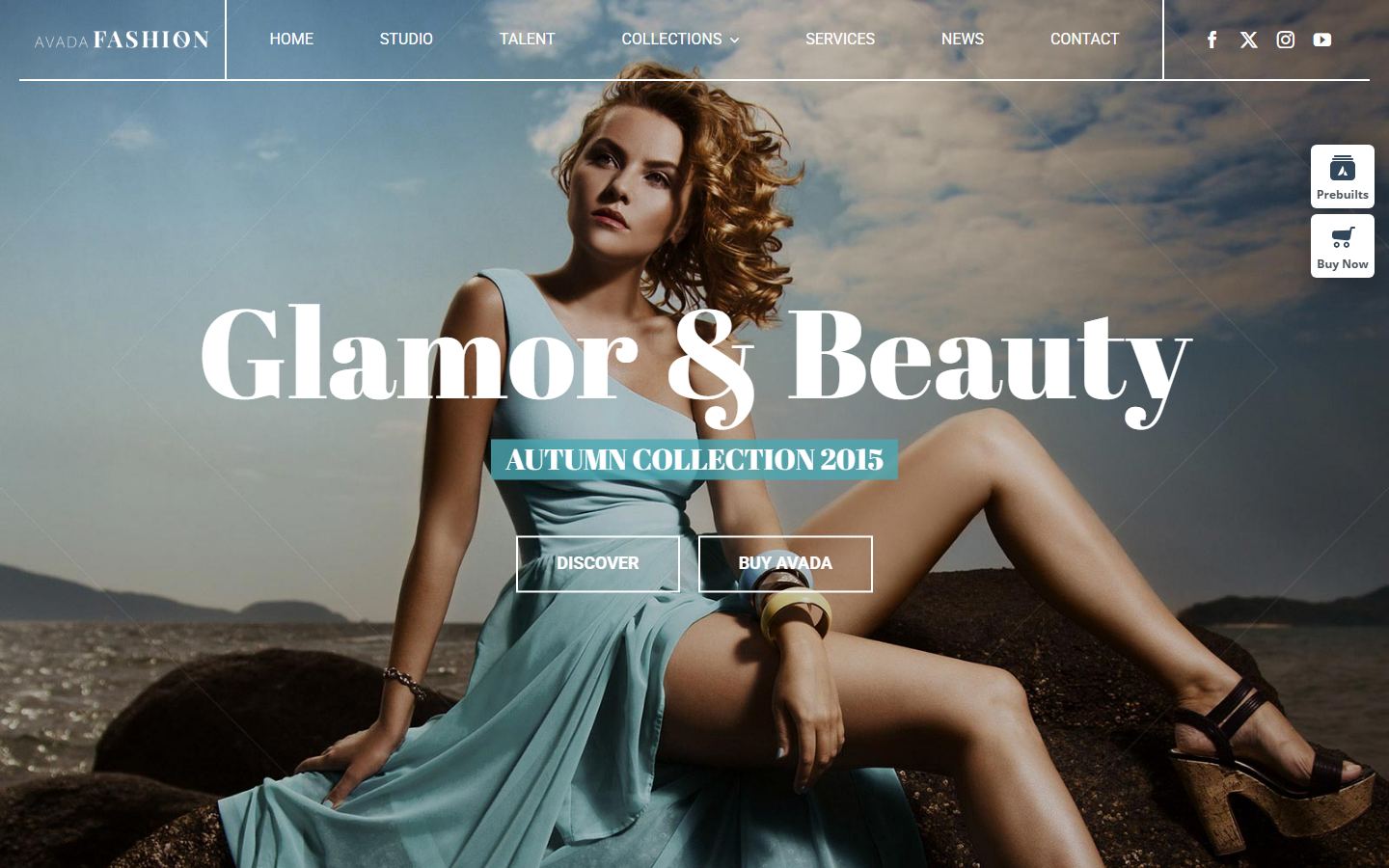 Avada fashion WordPress theme homepage