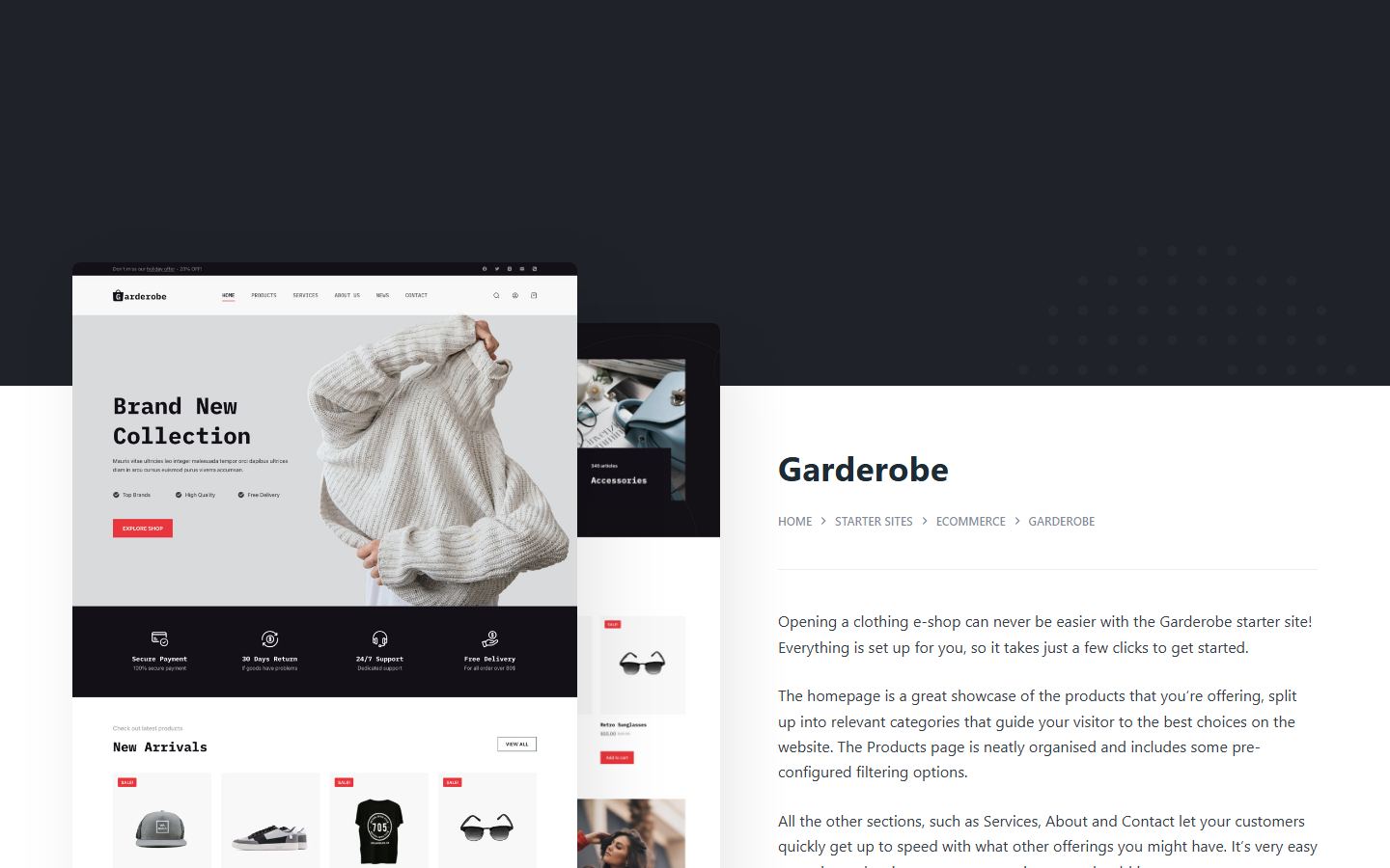 Blocksy fashion WordPress theme homepage