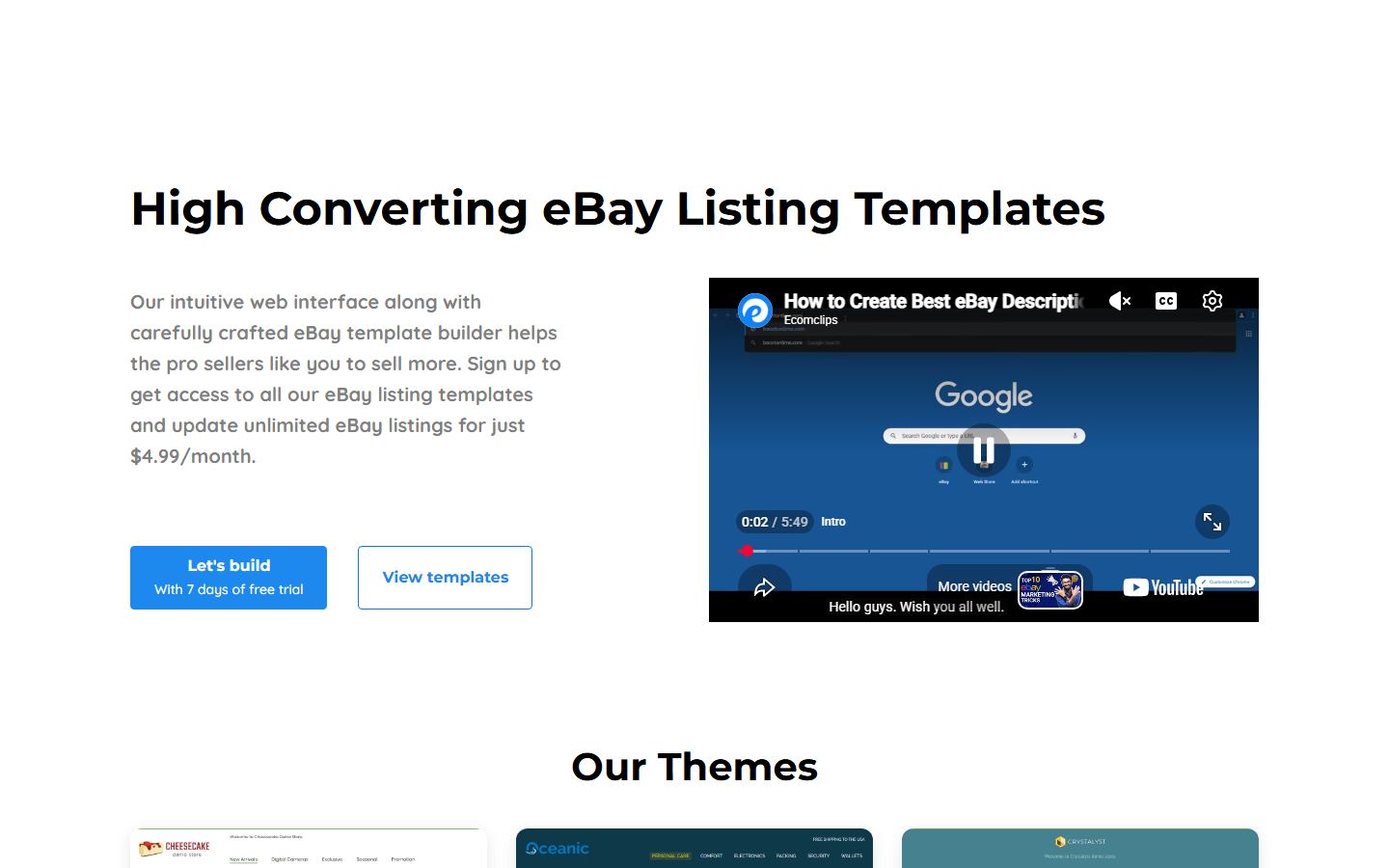 BoostOnTime eBay Template Builder demo homepage