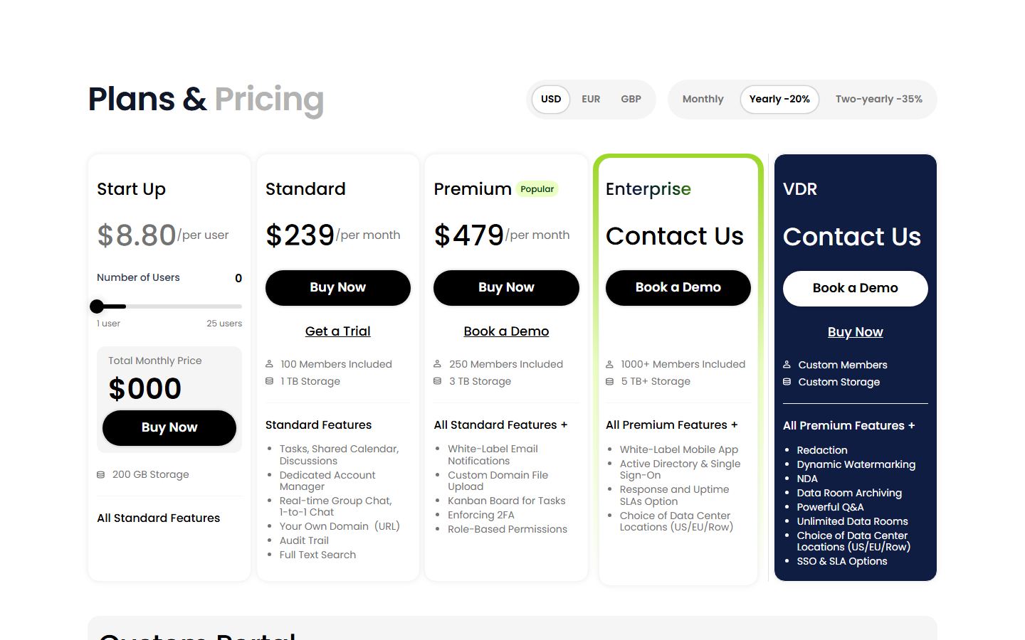 Clinked demo homepage
