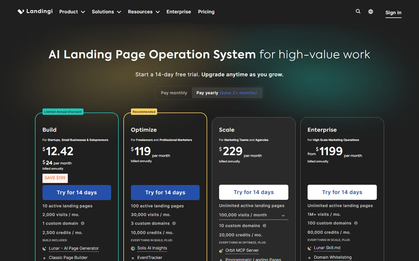 Landingi demo homepage